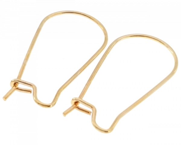 3448 Złote bigle 10szt stal chirurgiczna do kolczyków 5 par