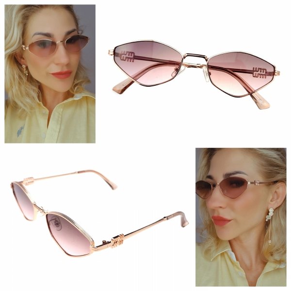 ok107 Damskie okulary przeciwsłoneczne muchy ozdobne UV400