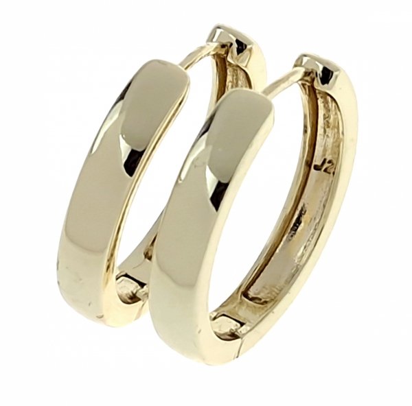 2475 Kolczyki złote pozłacane wiszące 14K Aisadi angielskie zapięcie koła 2,5cm