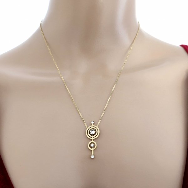 417 Złoty łańcuszek naszyjnik 44+5 stal chirurgiczna 316L nierdzewna 