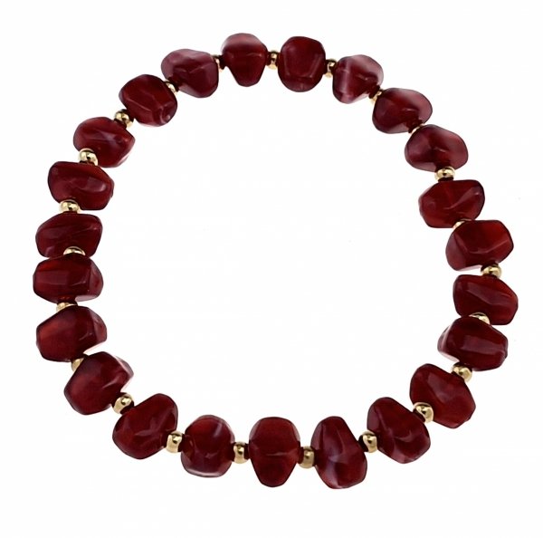 1651 Bransoletka złota stal chirurgiczna 316L na gumce