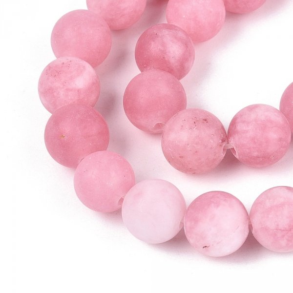 1676 Jadeit kamień naturalny 8mm pasmo 38cm