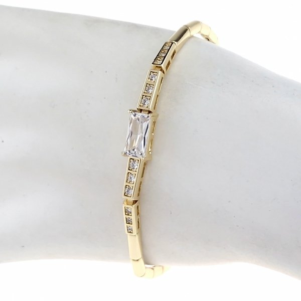 4046 Bransoletka elegancka złota 17+2cm pozłacana 14k 