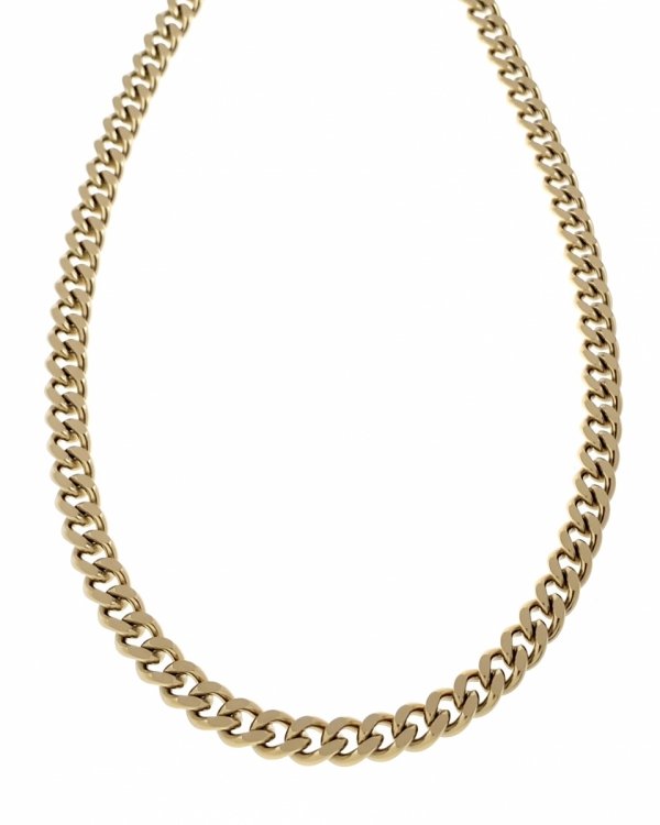 2046 Złoty łańcuszek naszyjnik 50cm stal chirurgiczna 316L celebrytka 