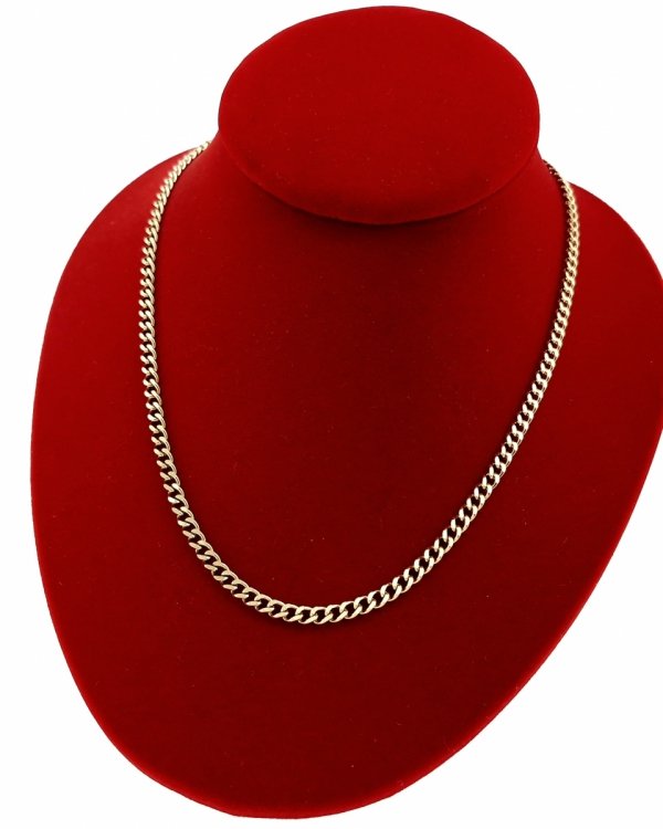 822 Złoty łańcuszek naszyjnik 50cm stal chirurgiczna 316L celebrytka 