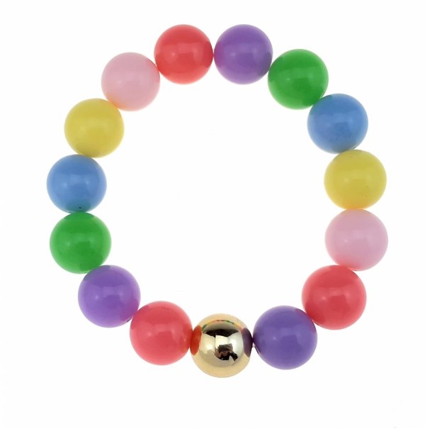 sz61 Bransoletka koraliki akrylowe na gumce jubilerskiej