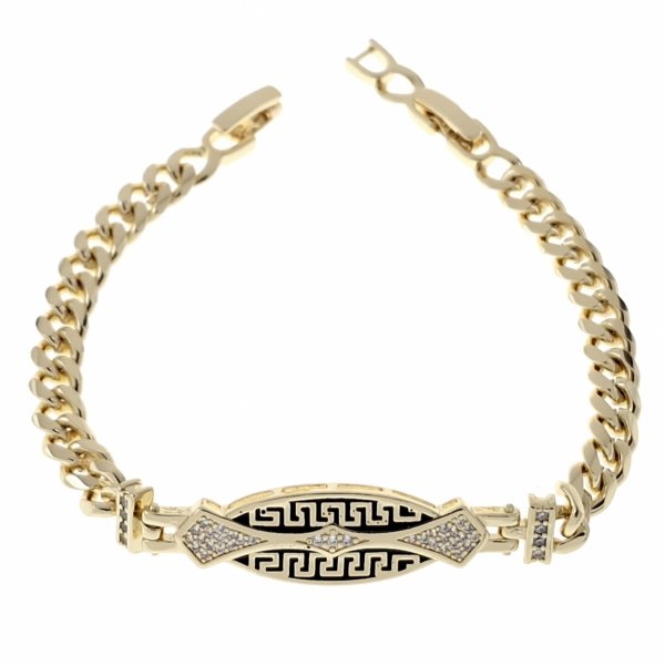 2375b Bransoletka elegancka złota 18+2cm pozłacana 14k 