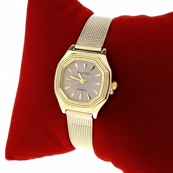 3031c Zegarek damski złoty stal chirurgiczna Kurren elegancki klasyk