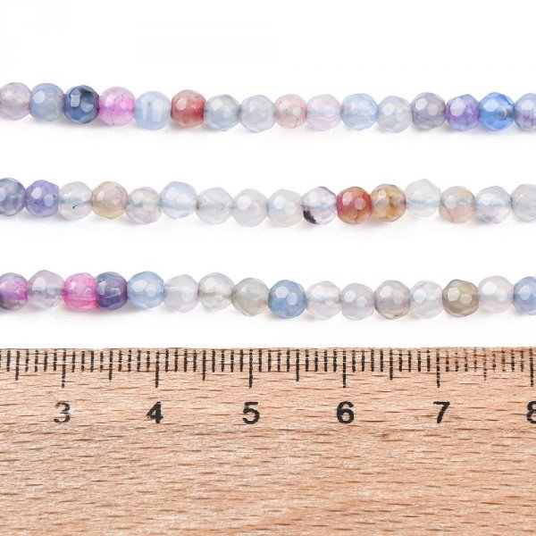508 Agat kamień naturalny kula 4mm pasmo 37cm