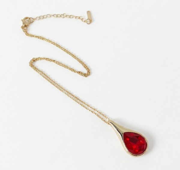 778 Złoty łańcuszek naszyjnik 40+5cm pozłacany 14k kryształek