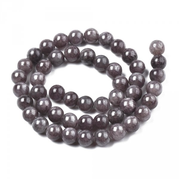 3367 Jadeit kamień naturalny 8mm pasmo 37cm