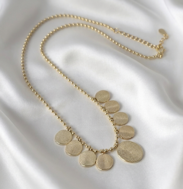 846 Złoty łańcuszek naszyjnik 40+5cm pozłacany 14k 