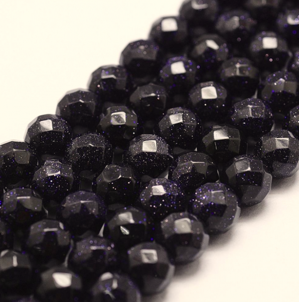 4140 Noc Kairu kamień naturalny fasetowany okrągły 8mm pasmo 38cm