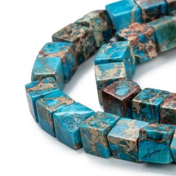 529d Jaspis cesarski kamień naturalny, kształt kostki 7x7x7mm