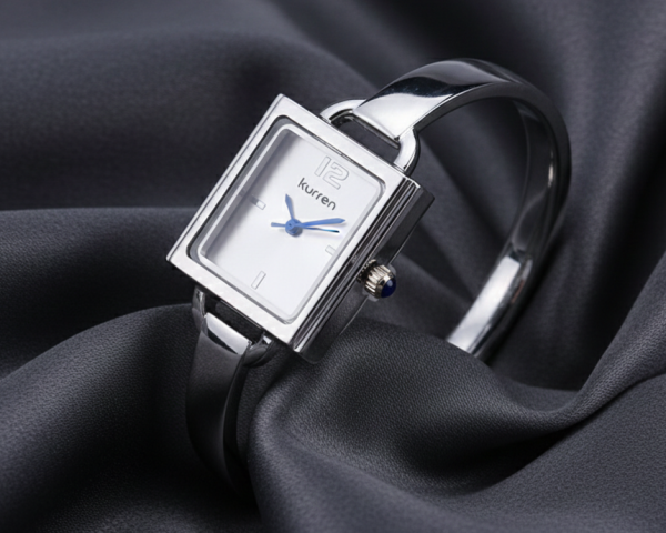 3000 Ekskluzywny damski srebrny zegarek Kurren klasyk stal chirurgiczna