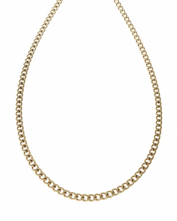 0345 Złoty łańcuszek 50cm stal chirurgiczna 316L nierdzewna 