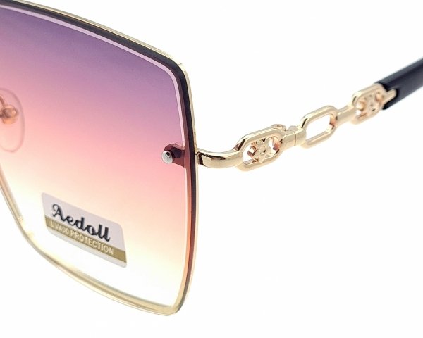 538 Damskie okulary przeciwsłoneczne muchy ozdobne UV400