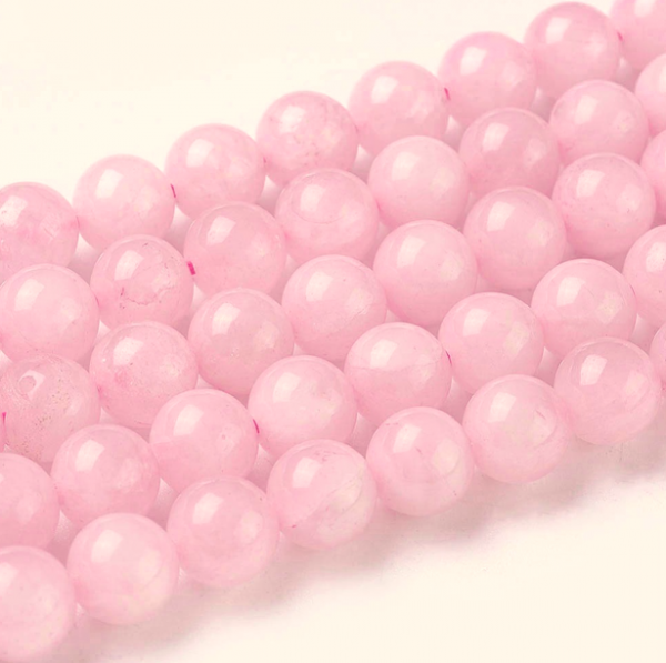 2751 Naturalne koraliki kwarc różowy, okrągłe, 4 mm, otwór: 0,8 mm, około 85–90 szt./pasmo, 15–16 cali
