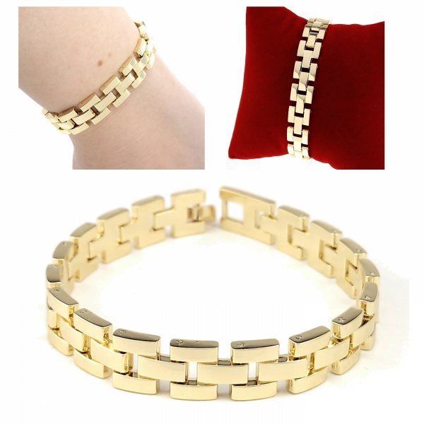 2222 Bransoletka złota elegancka 21cm pozłacana 14k Viki Lady