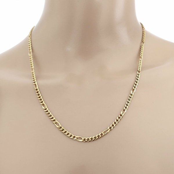 3199 Złoty łańcuszek 50cm stal chirurgiczna 316L nierdzewna 