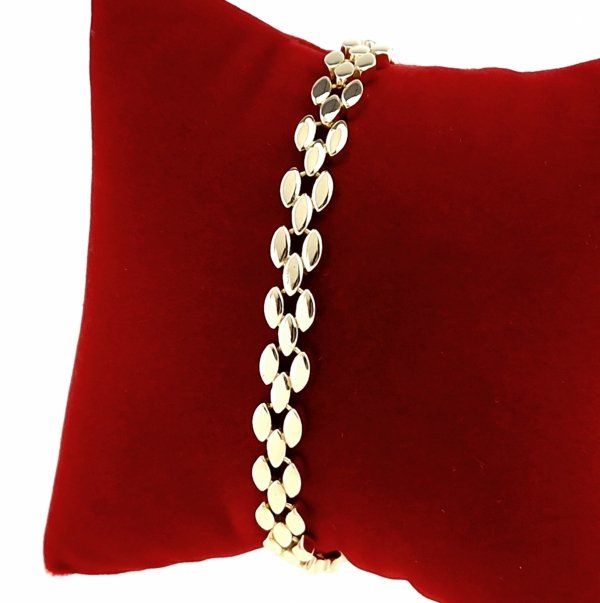 2598 Bransoletka złota elegancka 19cm pozłacana 14k Aisadi