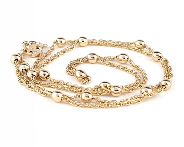 2242c Złoty łańcuszek 45cm 1,5mm pozłacany 18k Xuping 
