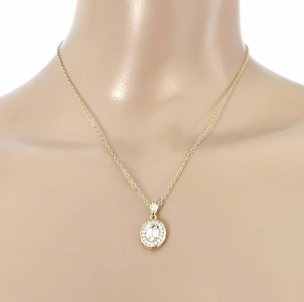 365J Złoty łańcuszek Austrian Crystal 40+5 naszyjnik pozłacany 14K Xuping serce