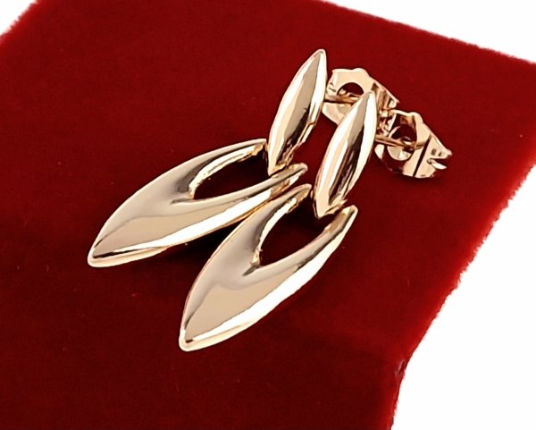 2154 Złote kolczyki pozłacane 18k Xuping wiszące 