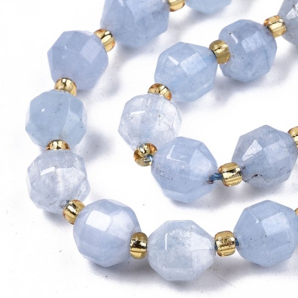 2485 Dolomit fasetowany, kamień naturalny 8mm pasmo 38cm 