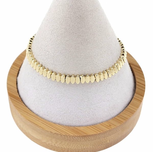 3757 Bransoletka złota elegancka 19cm pozłacana 14k Aisadi