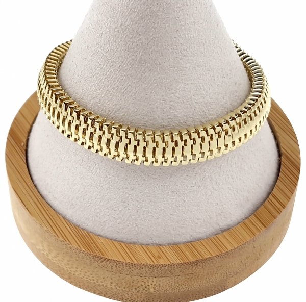 3627 Bransoletka elegancka złota 20cm pozłacana 14k 