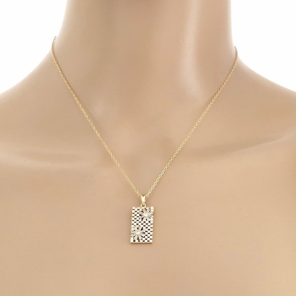 2097 Złoty łańcuszek naszyjnik 39+5 stal chirurgiczna 316L Viki lady