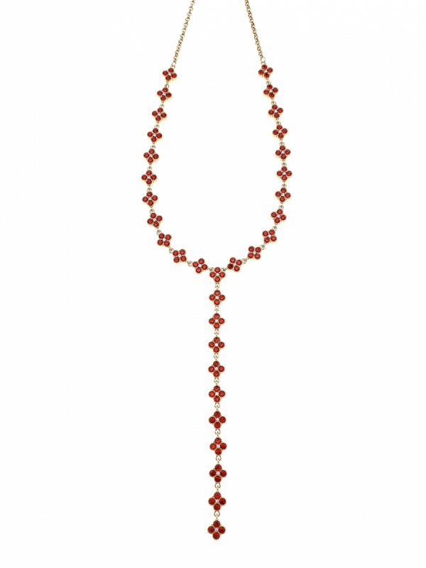 4383 Złoty łańcuszek naszyjnik 42+5cm stal chirurgiczna 316L krawatka
