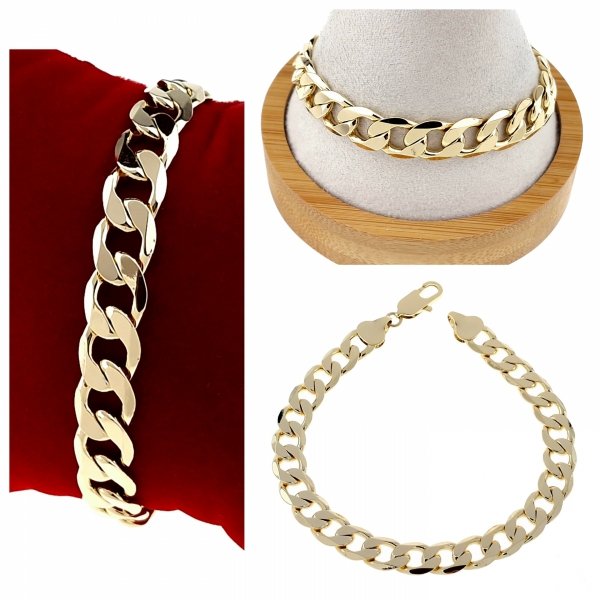 3547 Bransoletka elegancka złota 27cm pozłacana 14k Xuping 