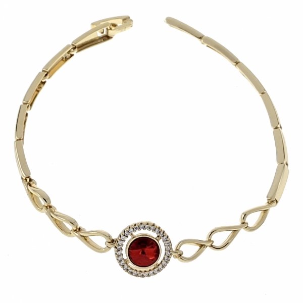 0280 Bransoletka elegancka złota 19cm pozłacana 14k Xuping Austrian Crystal