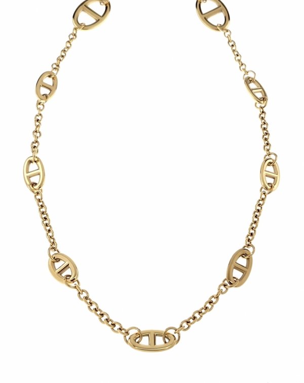 2796c Złoty łańcuszek 72cm naszyjnik stal chirurgiczna nierdzewna 316L