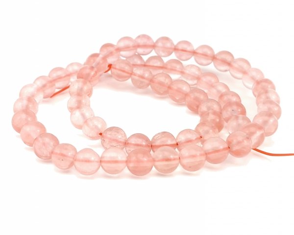 035 Koraliki szklane kula 8mm sznur 38cm