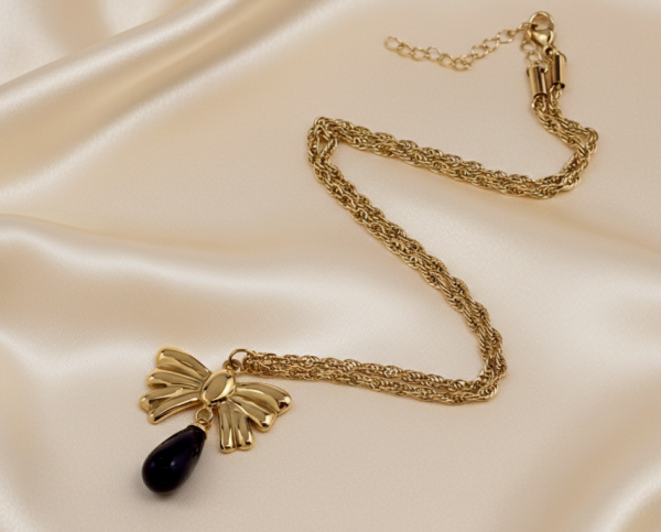 1088 Złoty łańcuszek 43+5cm naszyjnik stal chirurgiczna nierdzewna 316L 