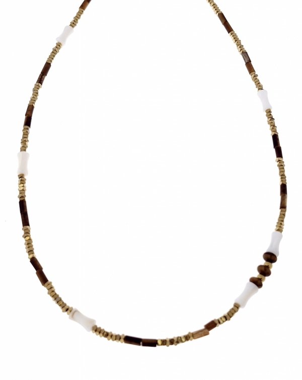 3728b Złoty łańcuszek tygrysie oko hematyt kamień naturalny 41+5 stal chirurgiczna naszyjnik