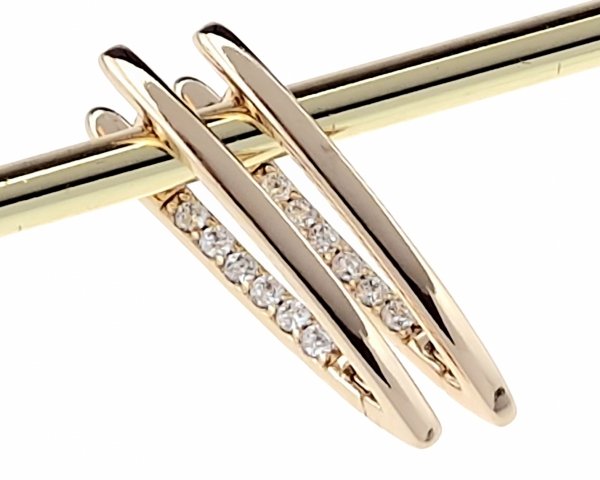 1500d Kolczyki złote cyrkonia pozłacane 18k Xuping wiszące
