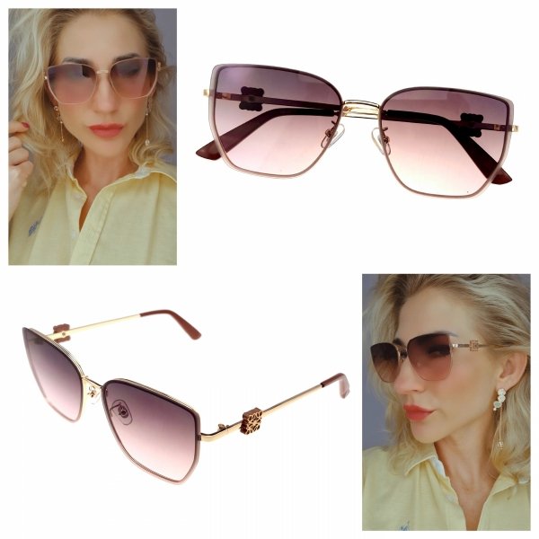 ok108 Damskie okulary przeciwsłoneczne muchy ozdobne UV400