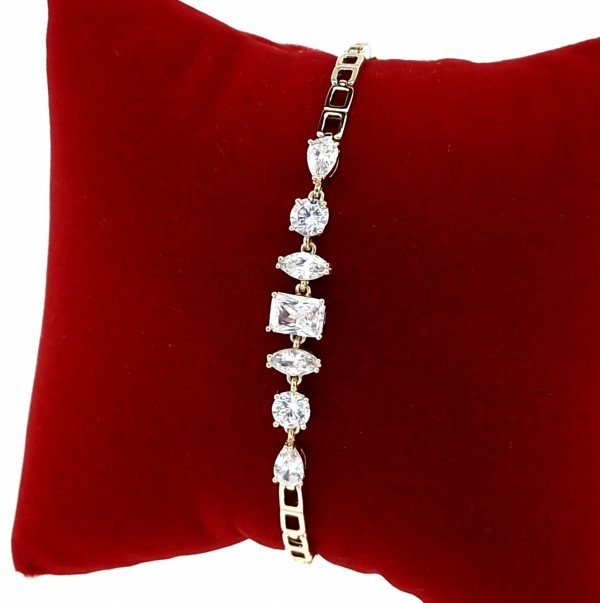 1681iBransoletka elegancka złota 17+2cm pozłacana 14k Xuping 