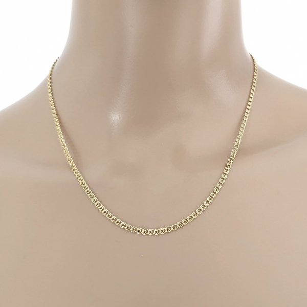 1285 Złoty łańcuszek 60cm naszyjnik pozłacany 14K 