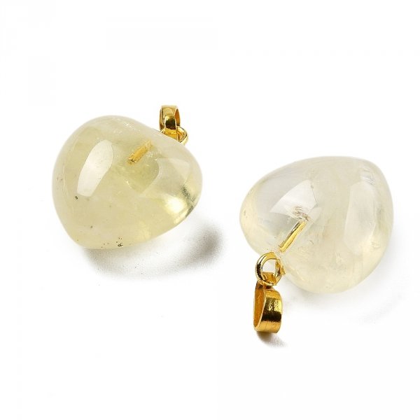 1847e Zawieszka kwarc cytrynowy kamień naturalny serce