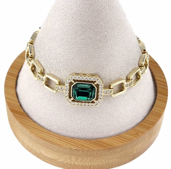 3192 Bransoletka elegancka złota 17+2,5cm pozłacana 14k Xuping Austrian Crystal