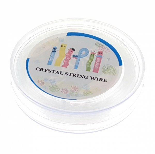 op190 Żyłka gumka jubilerska transparentna nić 0,7mm 60m do wyrobu biżuterii