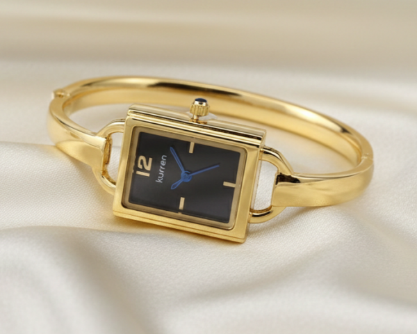 3822 Ekskluzywny damski złoty zegarek Kurren klasyk stal chirurgiczna