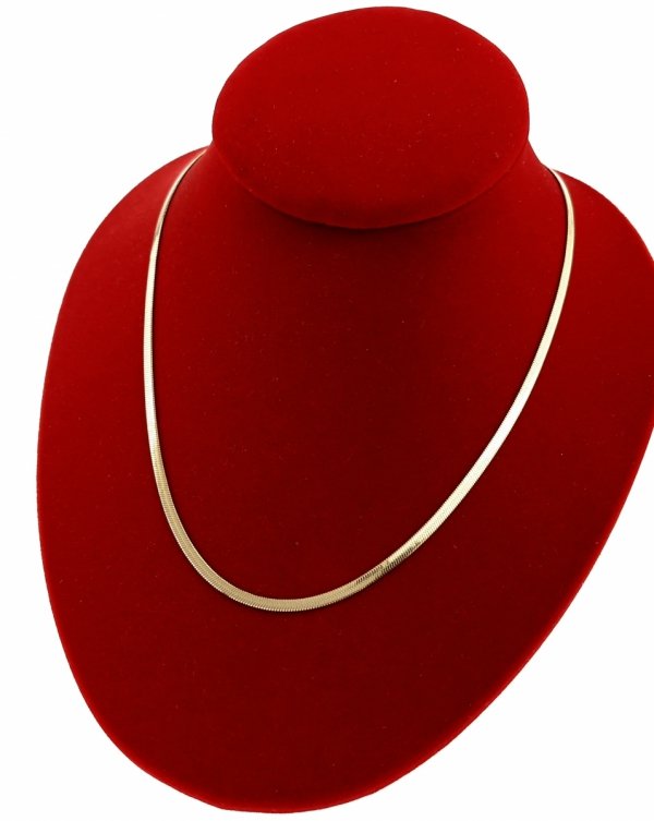 1736D Złoty łańcuszek naszyjnik 55cm stal chirurgiczna 316L celebrytka żmijka