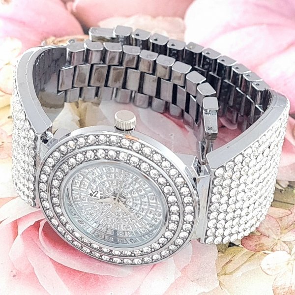 4811 Ekskluzywny damski srebrny zegarek Kurren klasyk