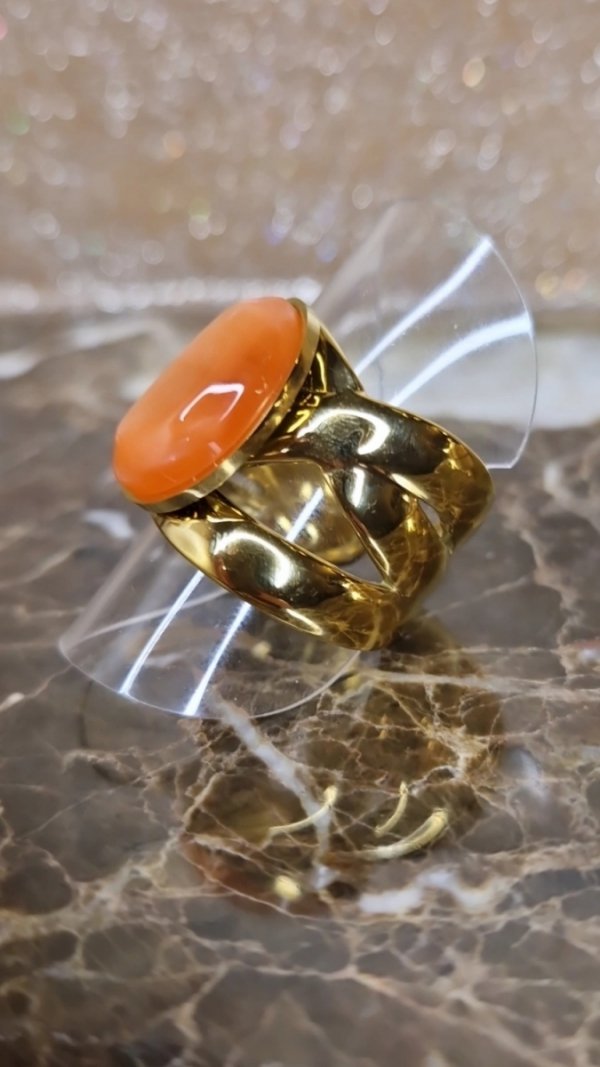 386L Pierścionek złoty stal chirurgiczna 316L regulowany 